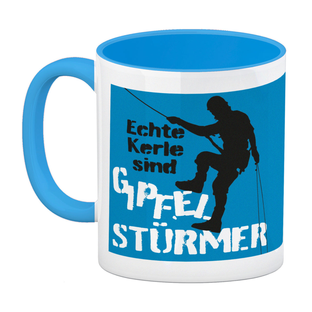 Echte Kerle sind Gipfelstürmer Kaffeebecher für Kletterer