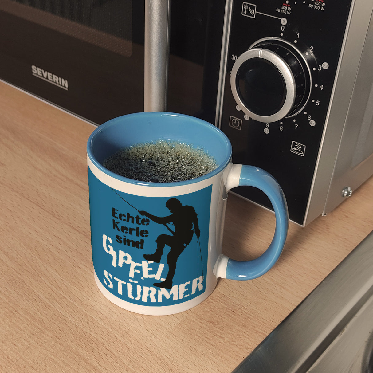 Echte Kerle sind Gipfelstürmer Kaffeebecher für Kletterer