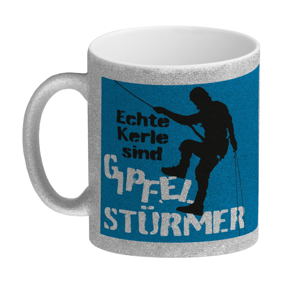 Echte Kerle sind Gipfelstürmer Kaffeebecher für Kletterer