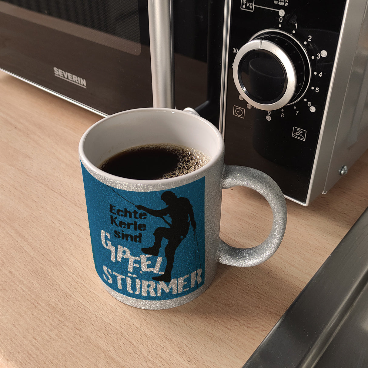 Echte Kerle sind Gipfelstürmer Kaffeebecher für Kletterer