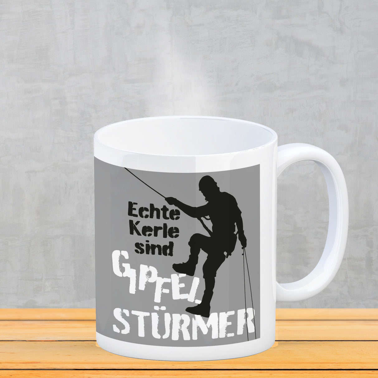 Echte Kerle sind Gipfelstürmer Kaffeebecher für Kletterer