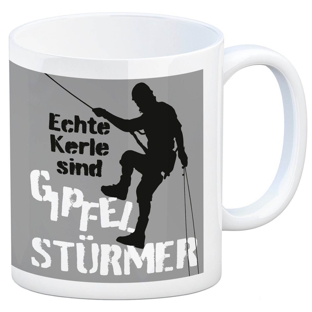 Echte Kerle sind Gipfelstürmer Kaffeebecher für Kletterer
