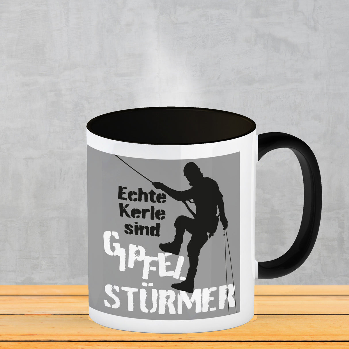 Echte Kerle sind Gipfelstürmer Kaffeebecher für Kletterer