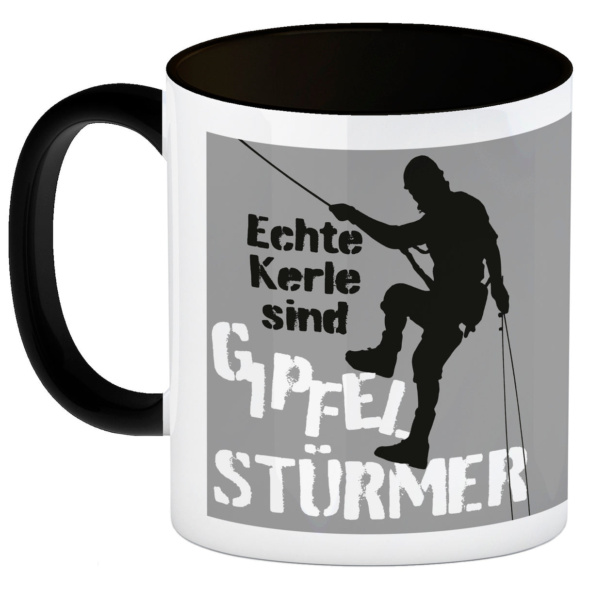 Echte Kerle sind Gipfelstürmer Kaffeebecher für Kletterer