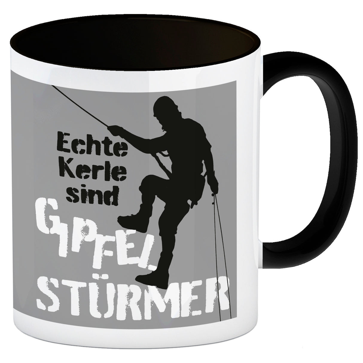 Echte Kerle sind Gipfelstürmer Kaffeebecher für Kletterer