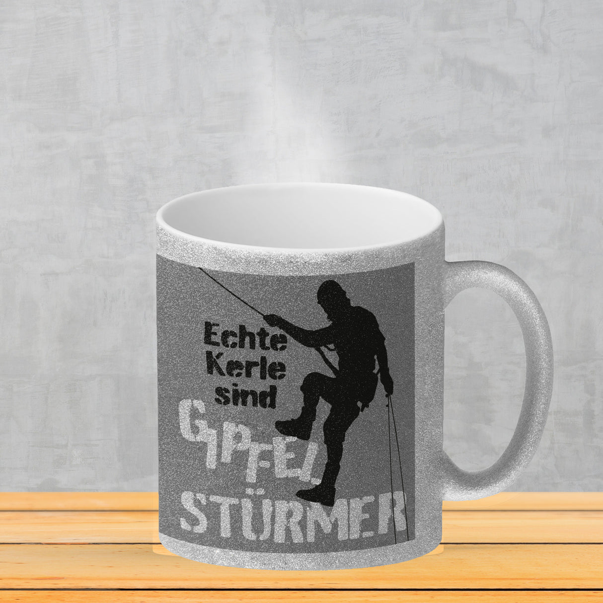 Echte Kerle sind Gipfelstürmer Kaffeebecher für Kletterer