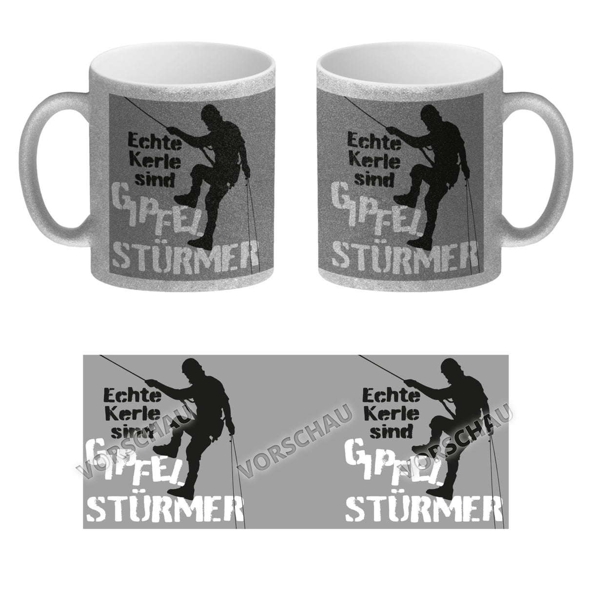 Echte Kerle sind Gipfelstürmer Kaffeebecher für Kletterer