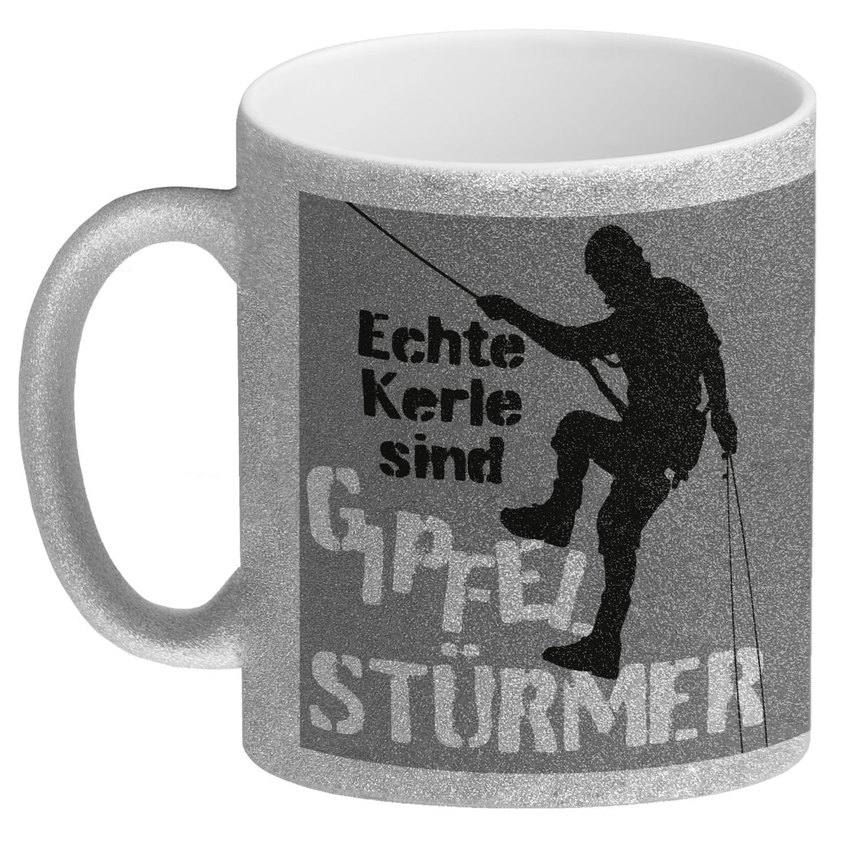 Echte Kerle sind Gipfelstürmer Kaffeebecher für Kletterer