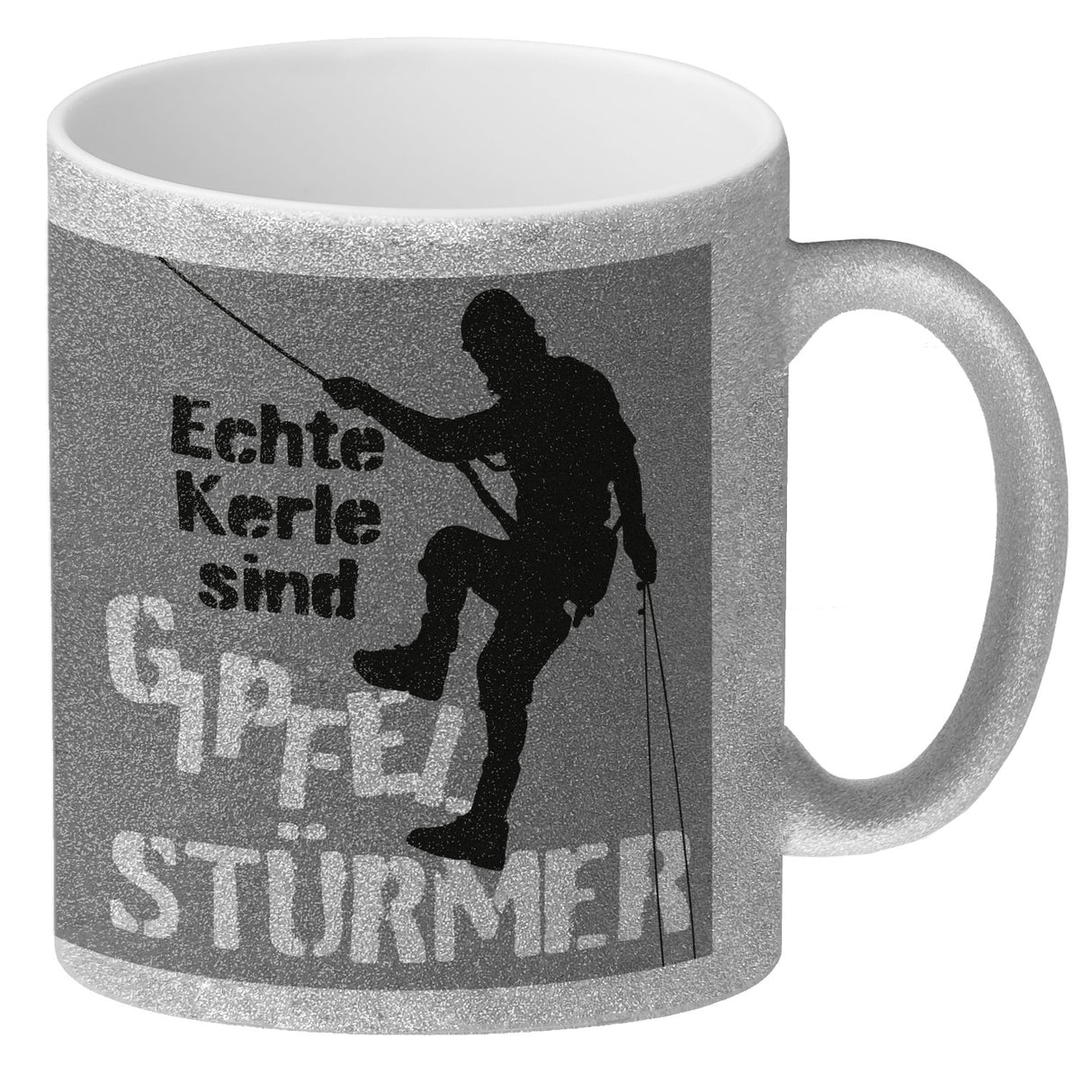 Echte Kerle sind Gipfelstürmer Kaffeebecher für Kletterer