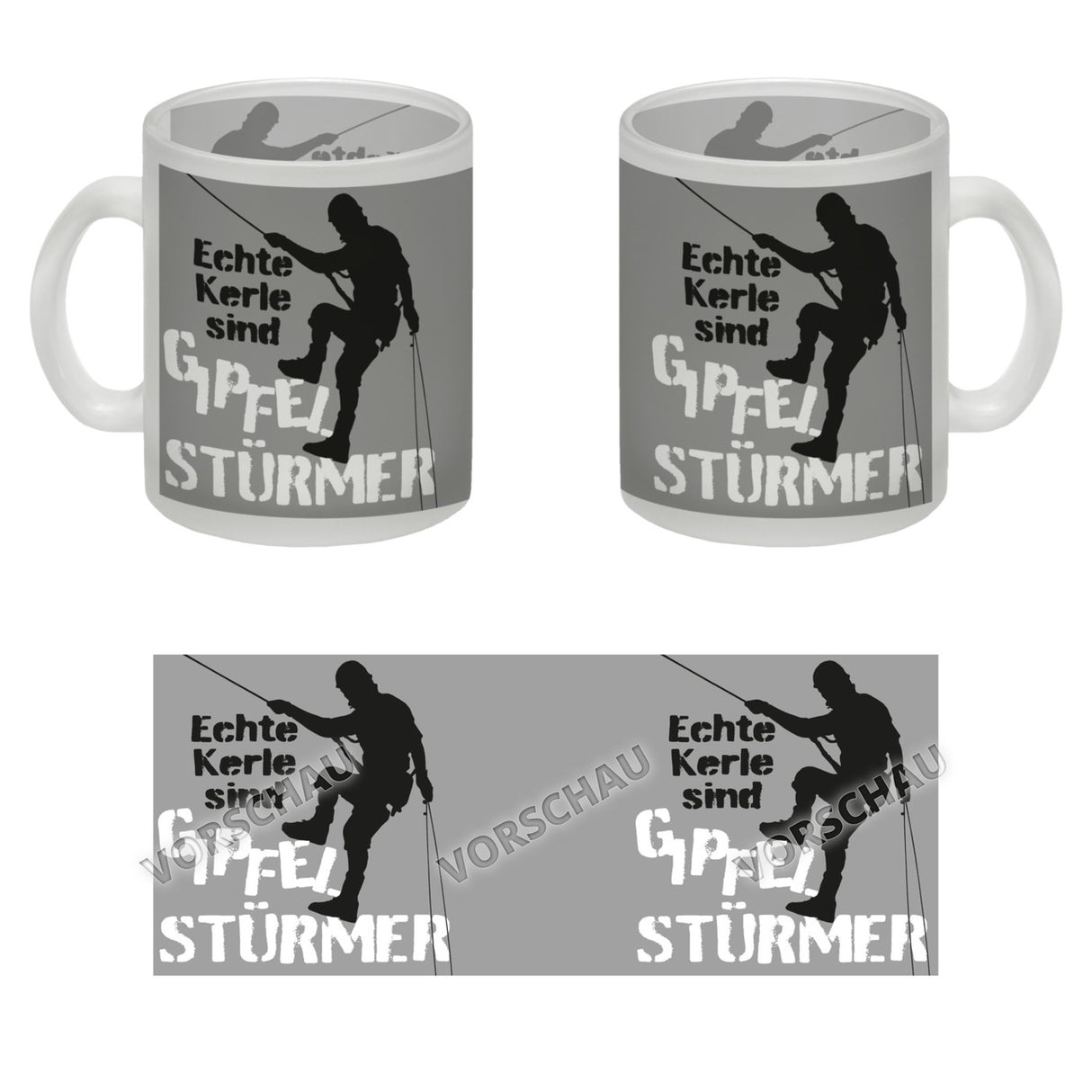 Echte Kerle sind Gipfelstürmer Kaffeebecher für Kletterer