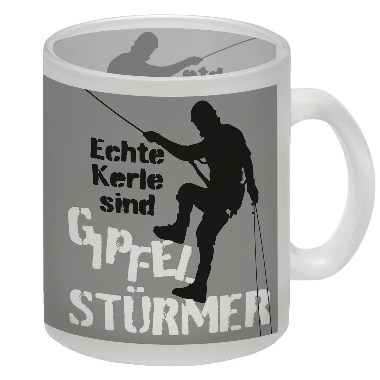 Echte Kerle sind Gipfelstürmer Kaffeebecher für Kletterer