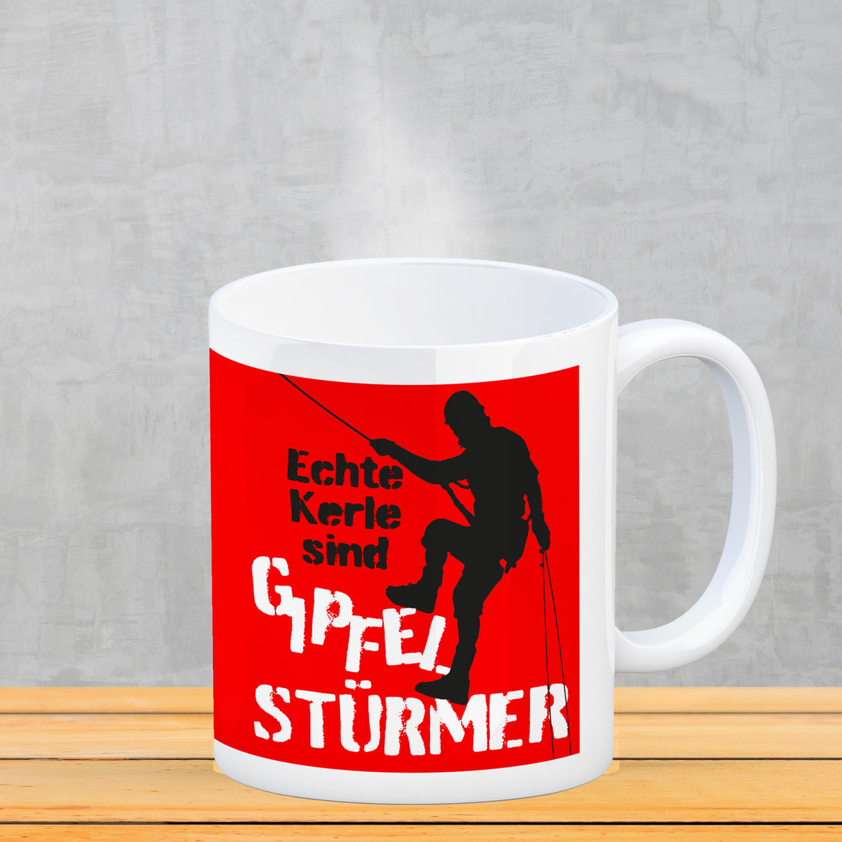 Echte Kerle sind Gipfelstürmer Kaffeebecher für Kletterer