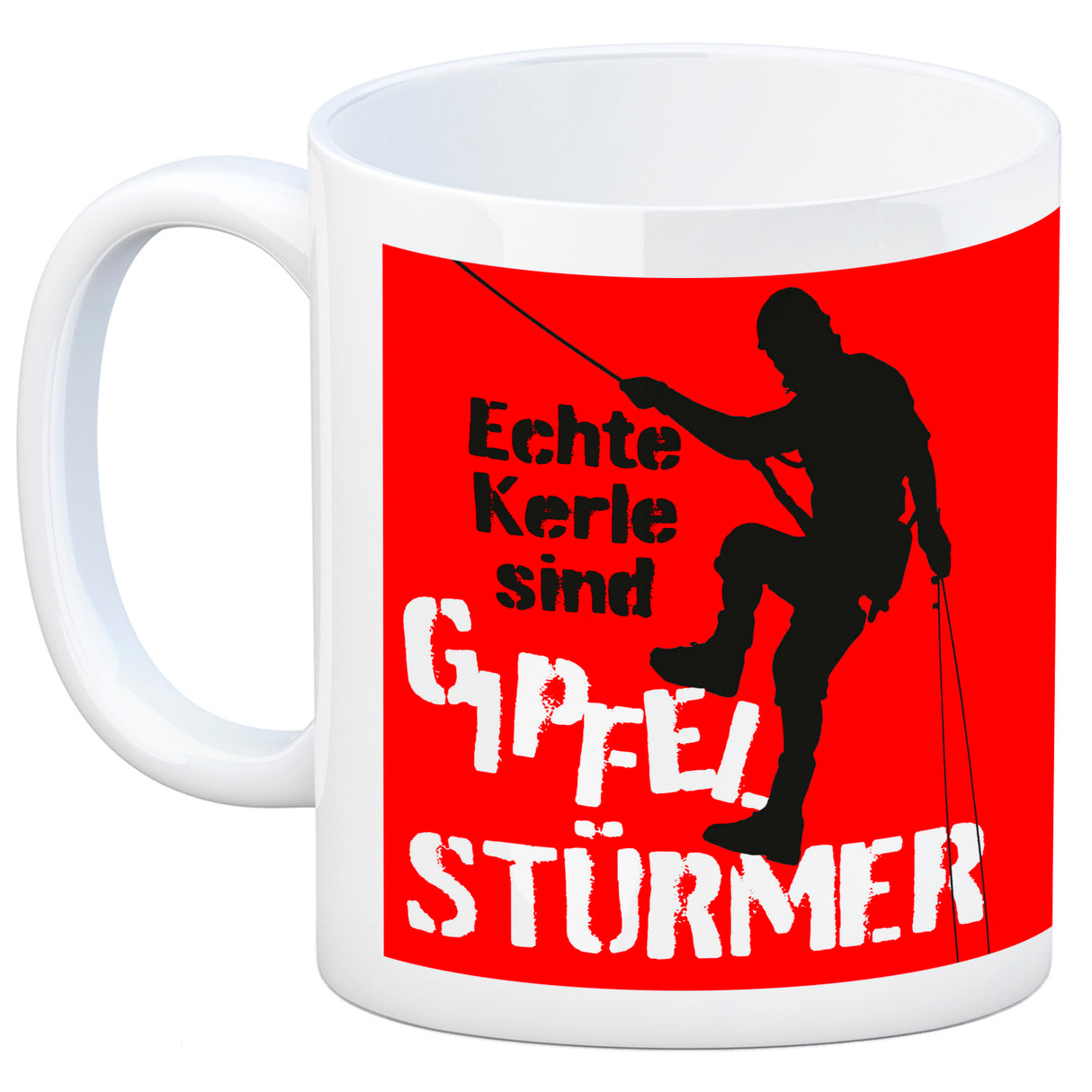 Echte Kerle sind Gipfelstürmer Kaffeebecher für Kletterer