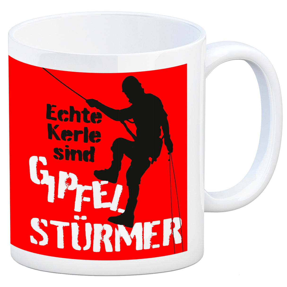 Echte Kerle sind Gipfelstürmer Kaffeebecher für Kletterer