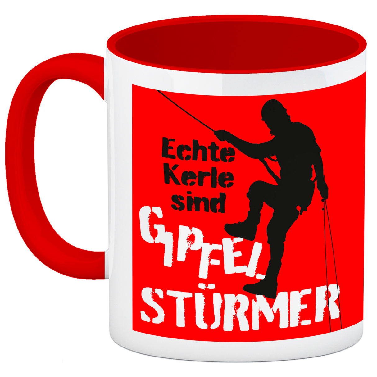 Echte Kerle sind Gipfelstürmer Kaffeebecher für Kletterer