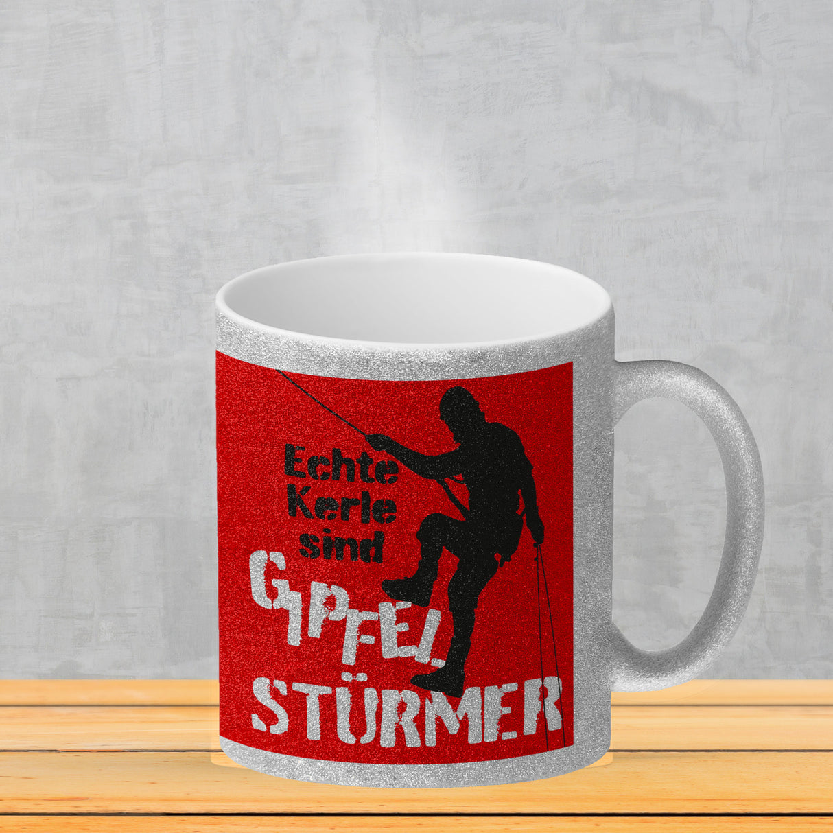 Echte Kerle sind Gipfelstürmer Kaffeebecher für Kletterer