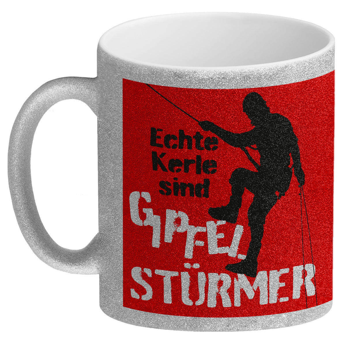 Echte Kerle sind Gipfelstürmer Kaffeebecher für Kletterer
