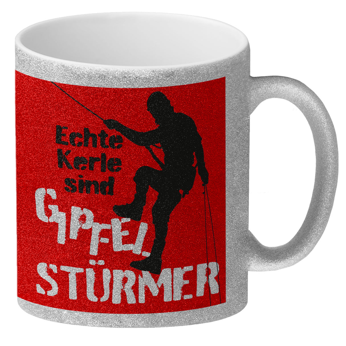 Echte Kerle sind Gipfelstürmer Kaffeebecher für Kletterer