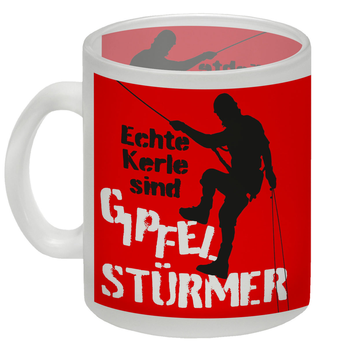 Echte Kerle sind Gipfelstürmer Kaffeebecher für Kletterer