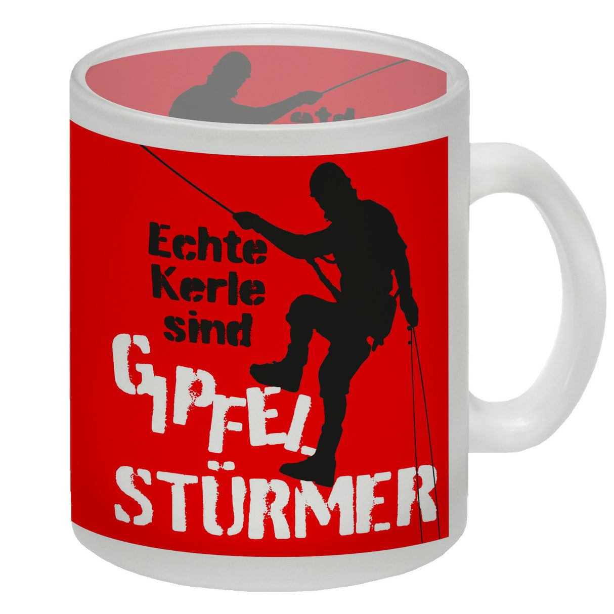 Echte Kerle sind Gipfelstürmer Kaffeebecher für Kletterer