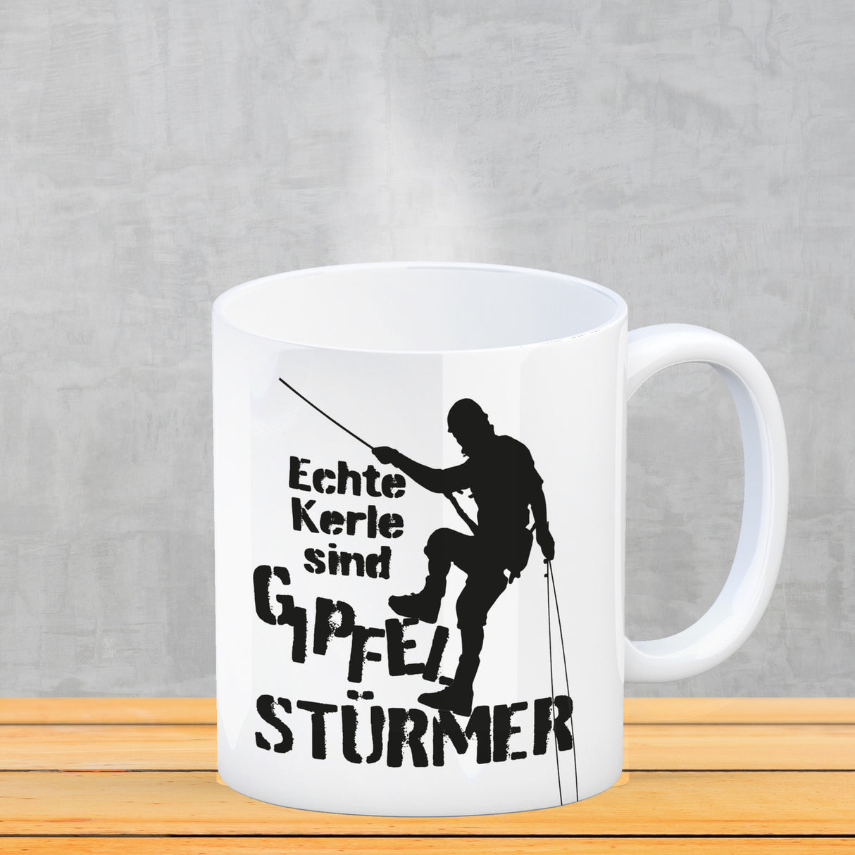 Echte Kerle sind Gipfelstürmer Kaffeebecher für Kletterer