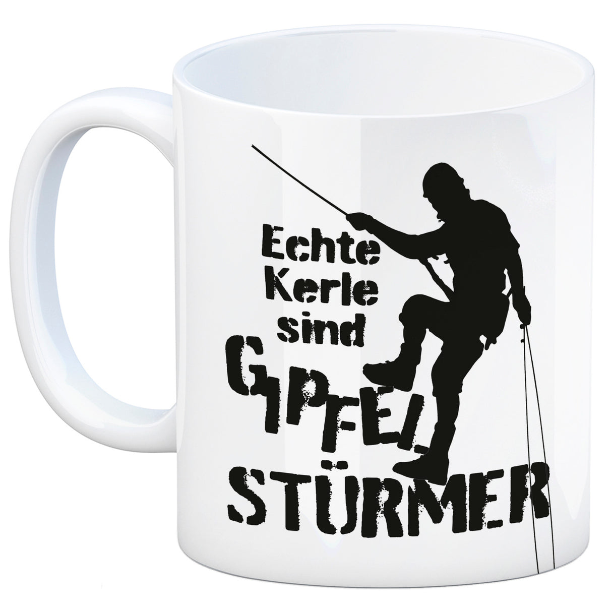 Echte Kerle sind Gipfelstürmer Kaffeebecher für Kletterer