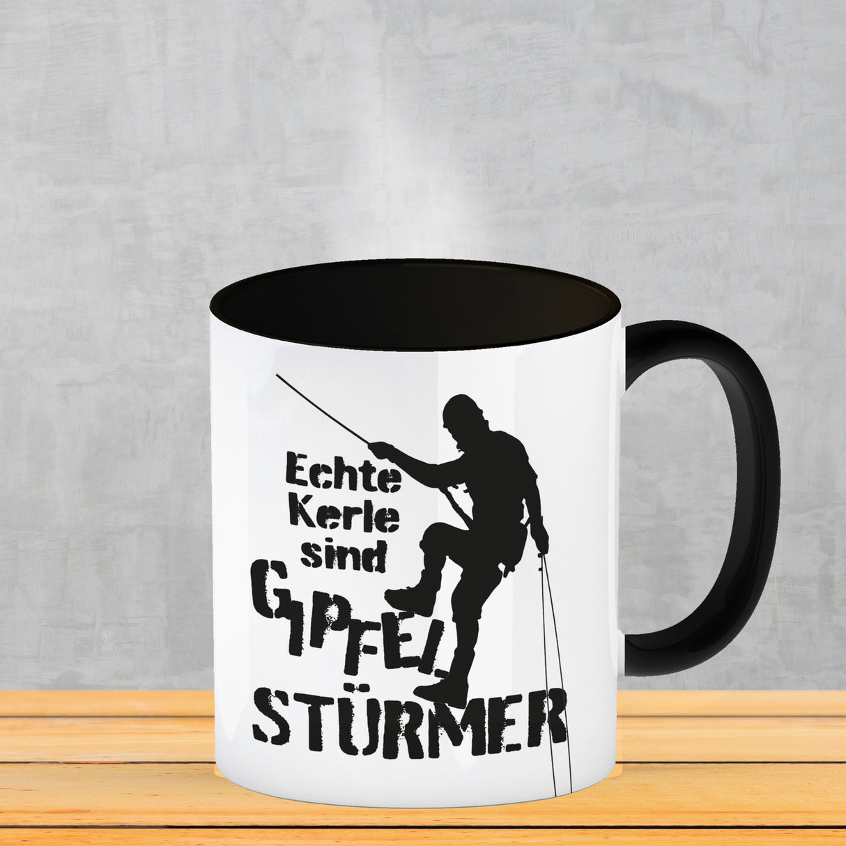 Echte Kerle sind Gipfelstürmer Kaffeebecher für Kletterer