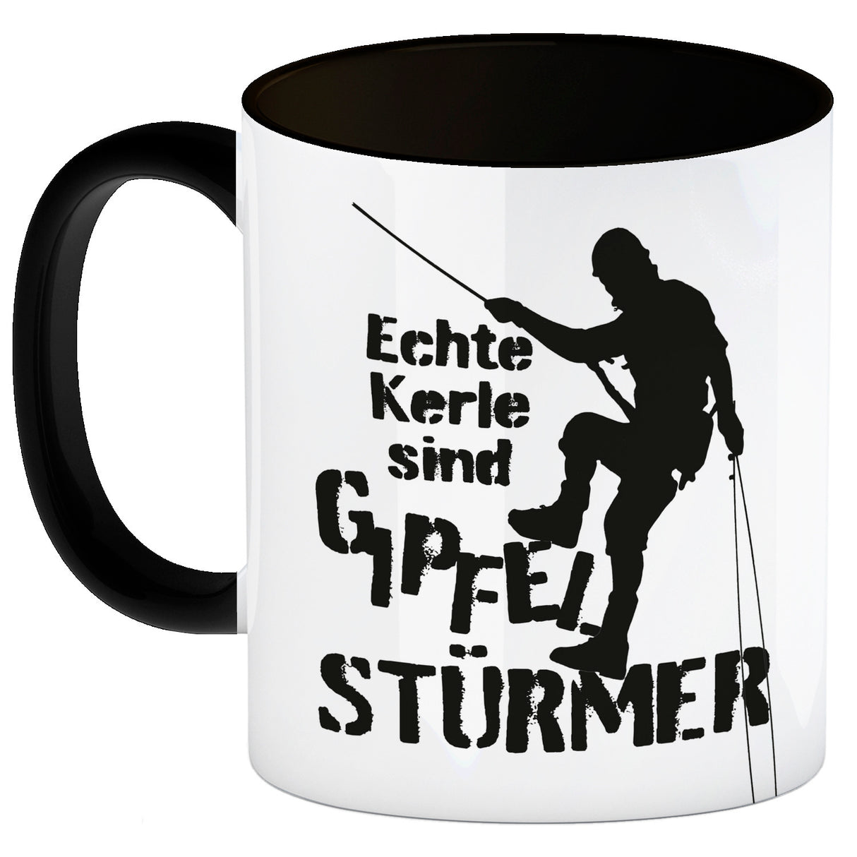 Echte Kerle sind Gipfelstürmer Kaffeebecher für Kletterer