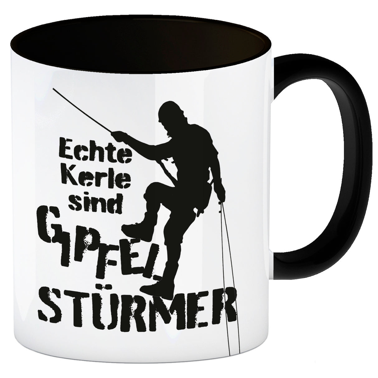 Echte Kerle sind Gipfelstürmer Kaffeebecher für Kletterer