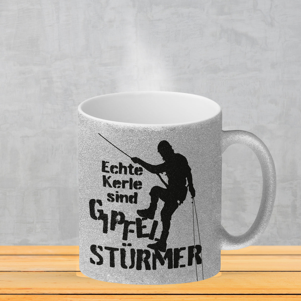Echte Kerle sind Gipfelstürmer Kaffeebecher für Kletterer