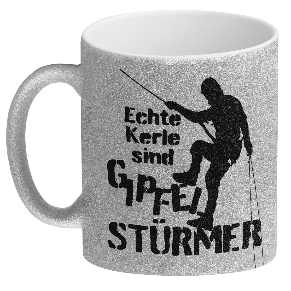 Echte Kerle sind Gipfelstürmer Kaffeebecher für Kletterer