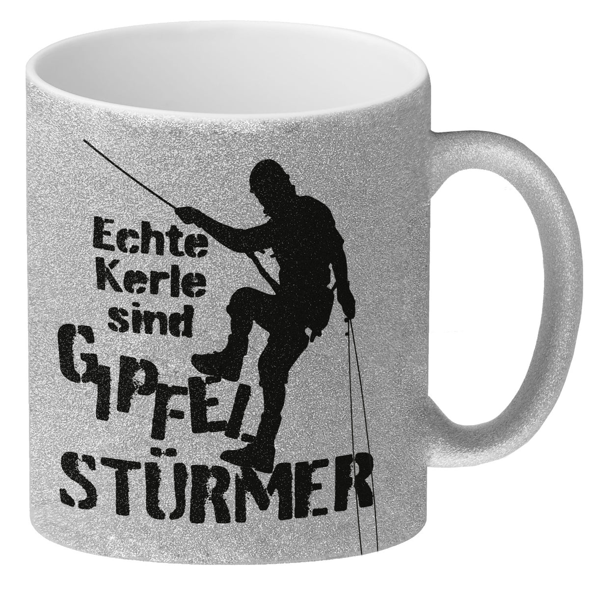 Echte Kerle sind Gipfelstürmer Kaffeebecher für Kletterer