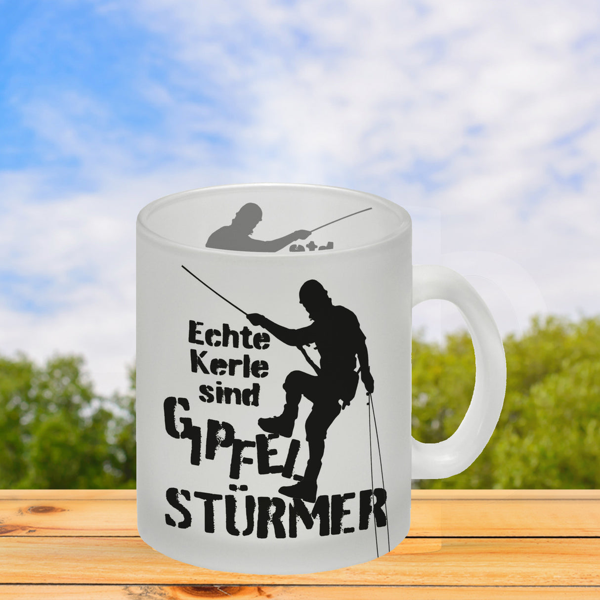 Echte Kerle sind Gipfelstürmer Kaffeebecher für Kletterer