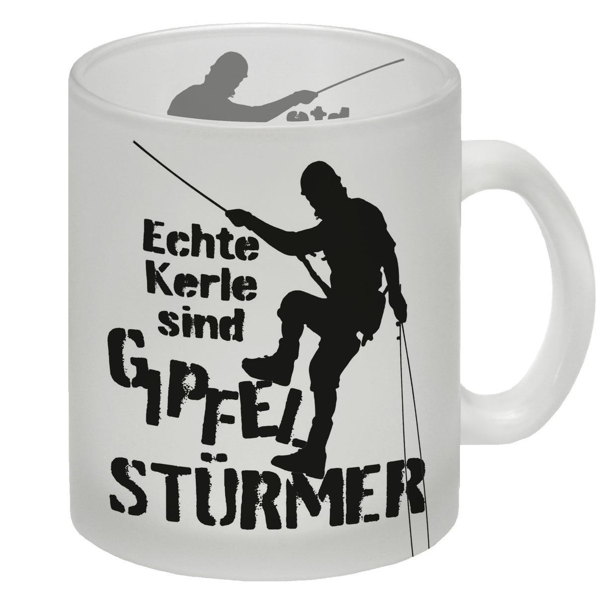 Echte Kerle sind Gipfelstürmer Kaffeebecher für Kletterer