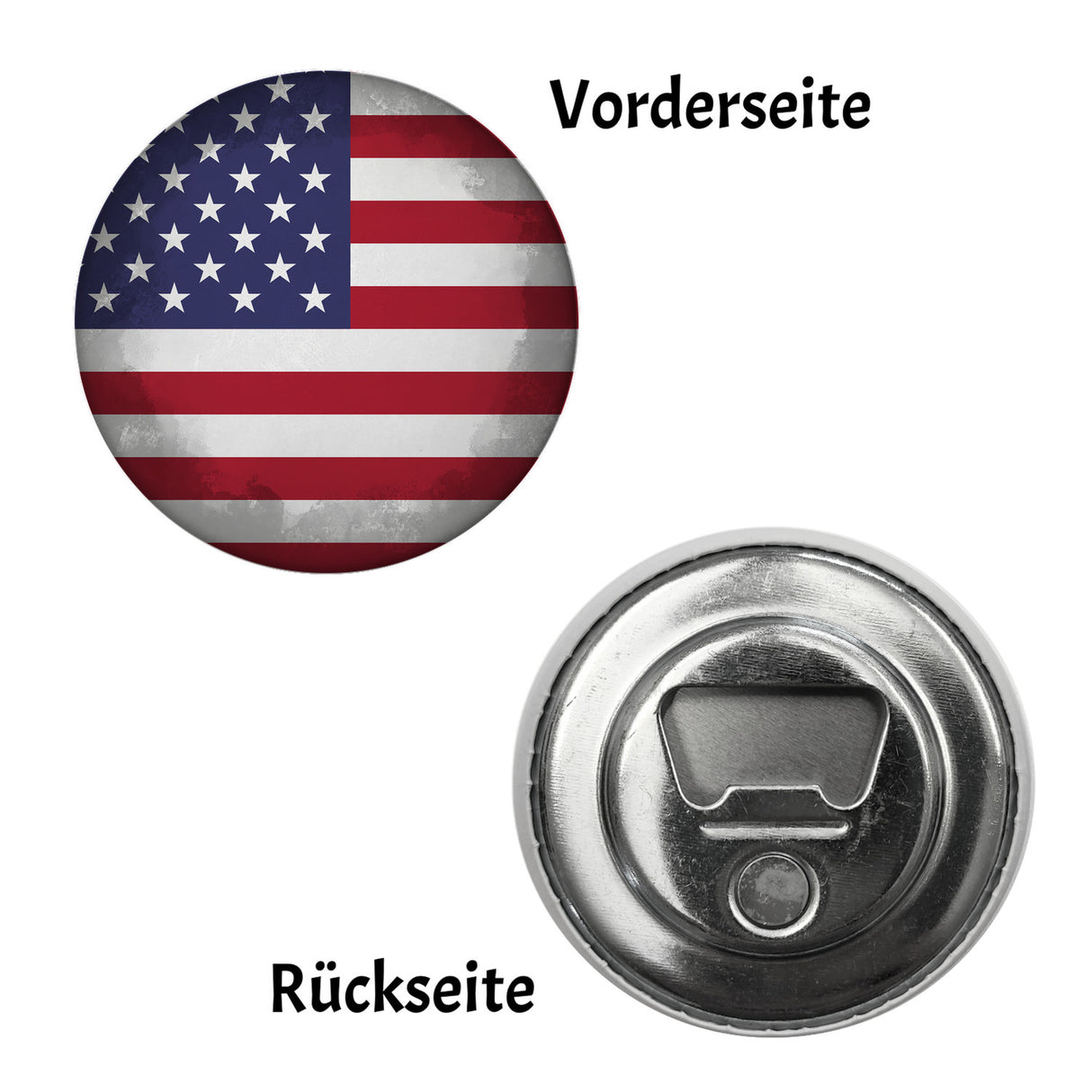 USA Flagge Magnet rund