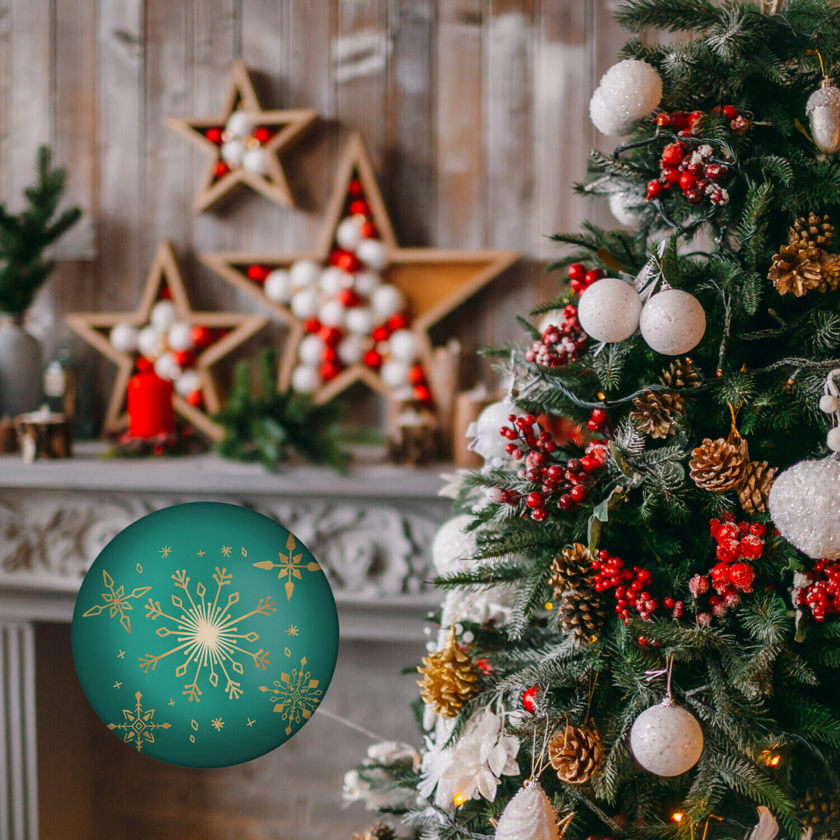 Schneeflocke Weihnachten Kühlschrankmagnet