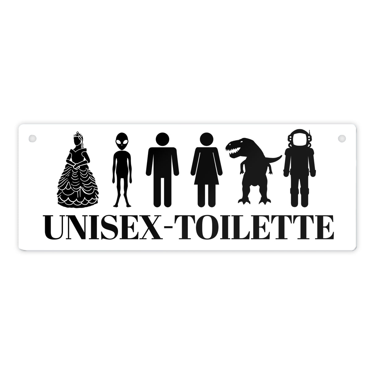 Unisex-Toilette Metallschild