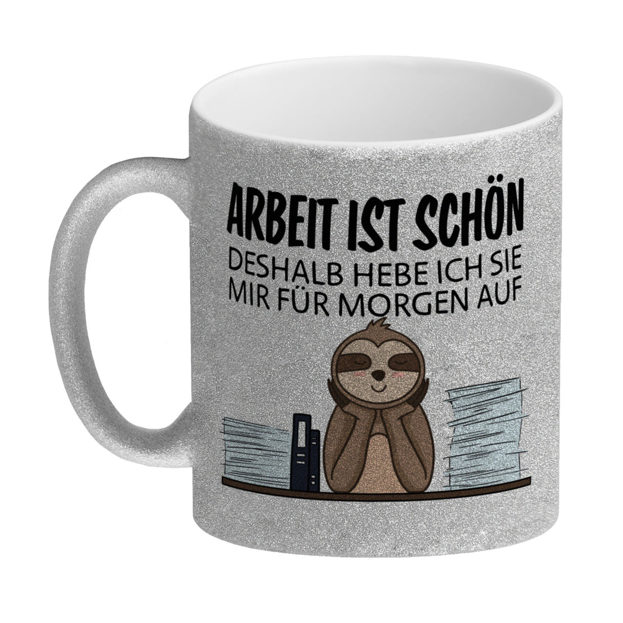 Arbeit für morgen aufheben Faultier Kaffeebecher