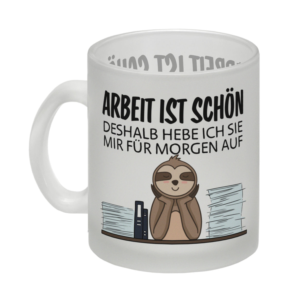 Arbeit für morgen aufheben Faultier Kaffeebecher