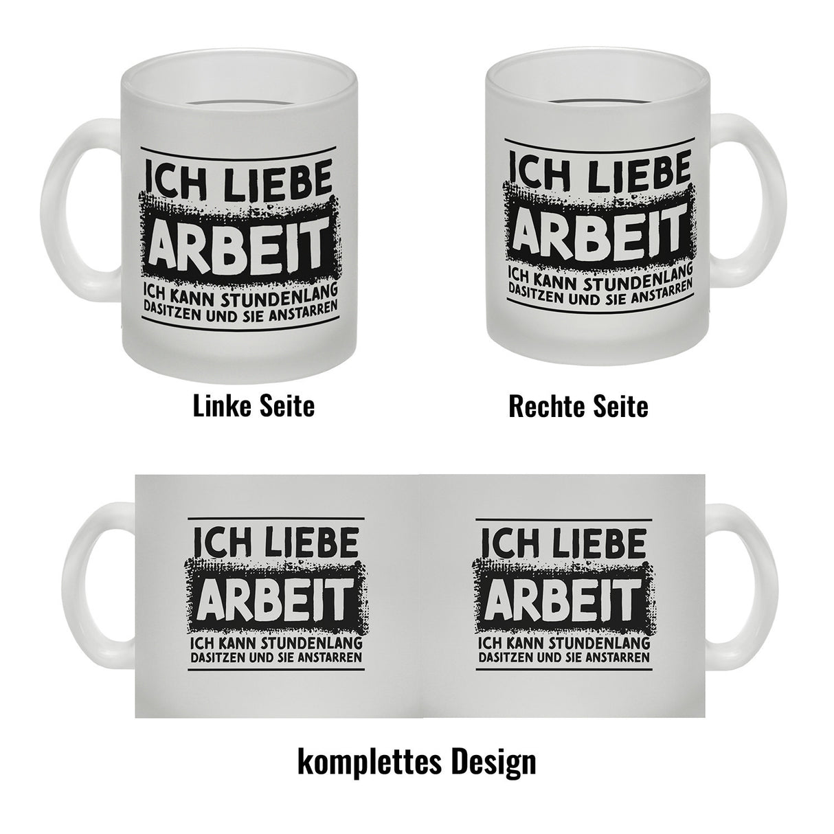 Ich liebe Arbeit… Büro Kaffeebecher