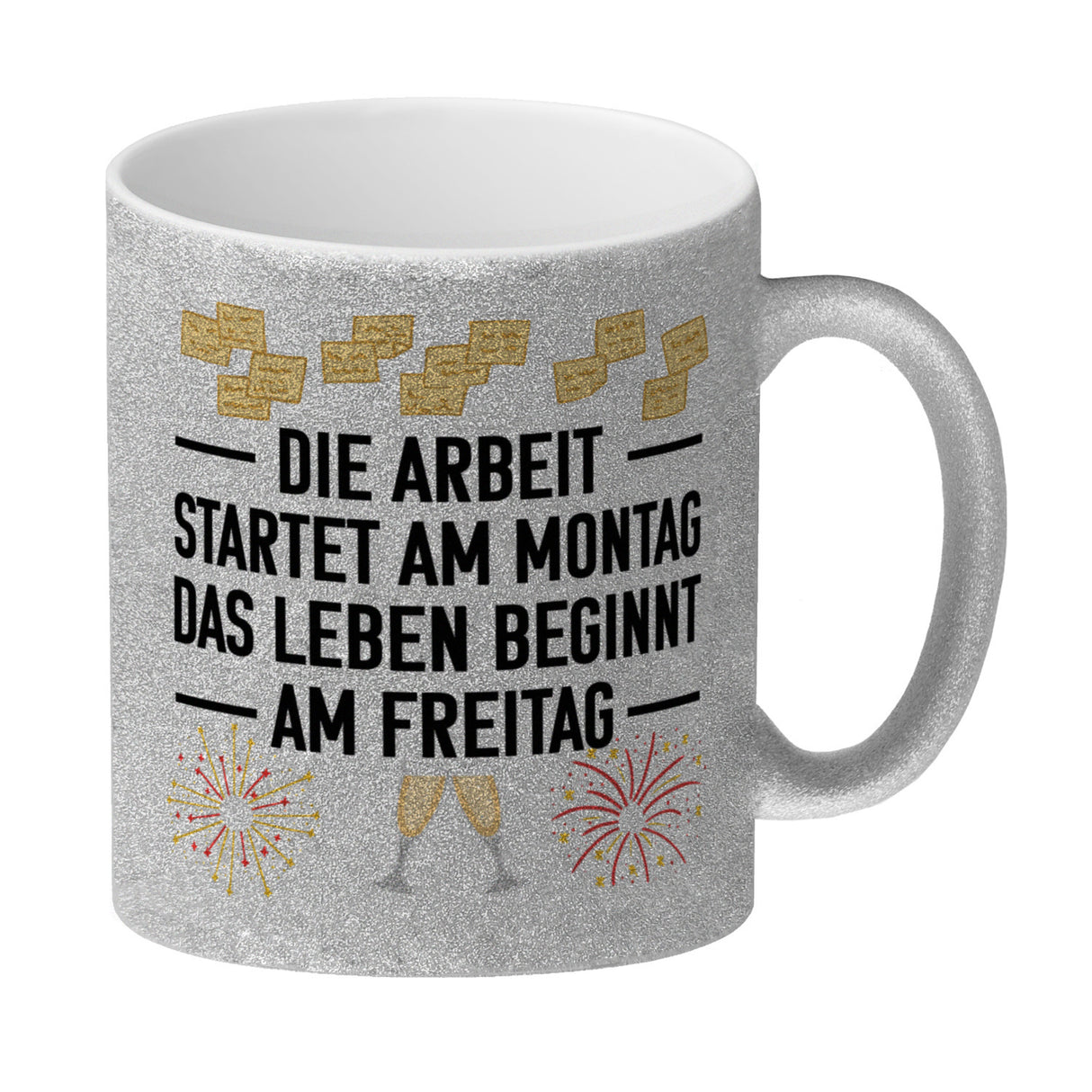 Arbeit am Montag - Leben beginnt Freitag Kaffeebecher