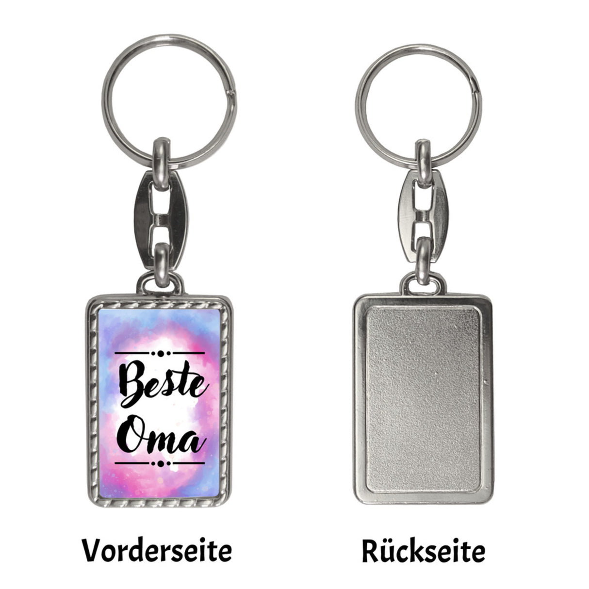 Beste Schwester Schlüsselanhänger in Wasserfarbenoptik
