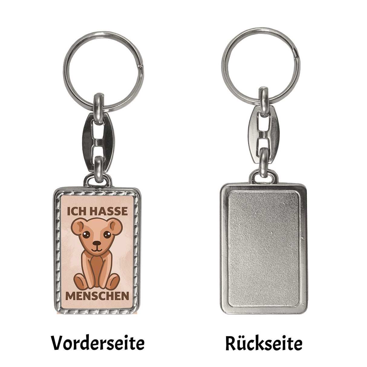 Ich hasse Menschen Teddybär Schlüsselanhänger