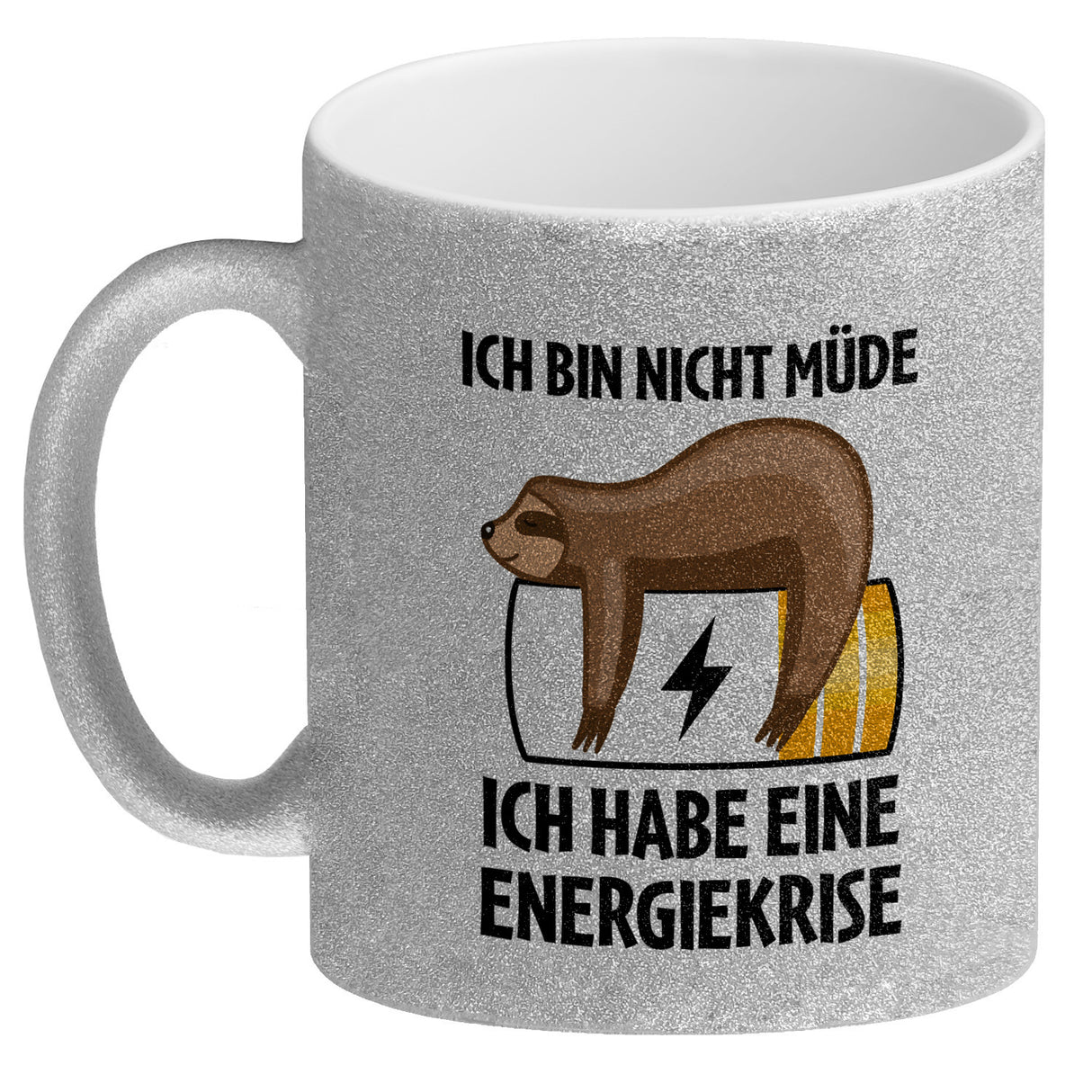 Bin nicht müde ich habe eine Energiekrise Katze Kaffeebecher
