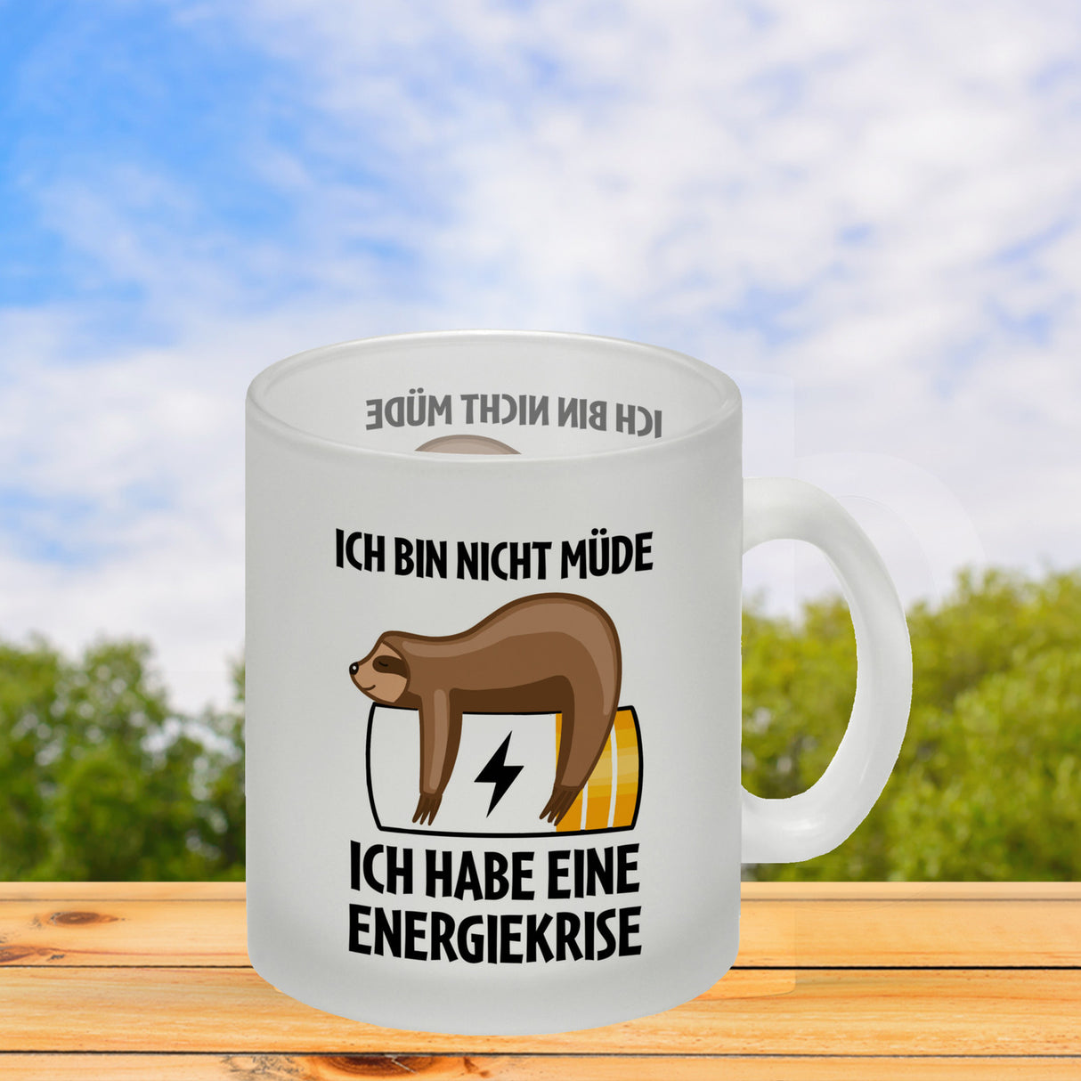 Bin nicht müde ich habe eine Energiekrise Katze Kaffeebecher