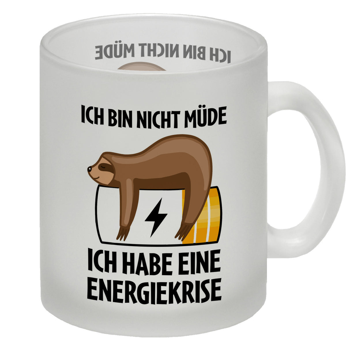 Bin nicht müde ich habe eine Energiekrise Katze Kaffeebecher