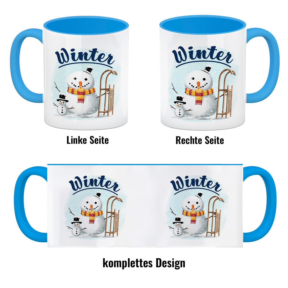 Winter Schneemann Kaffeebecher
