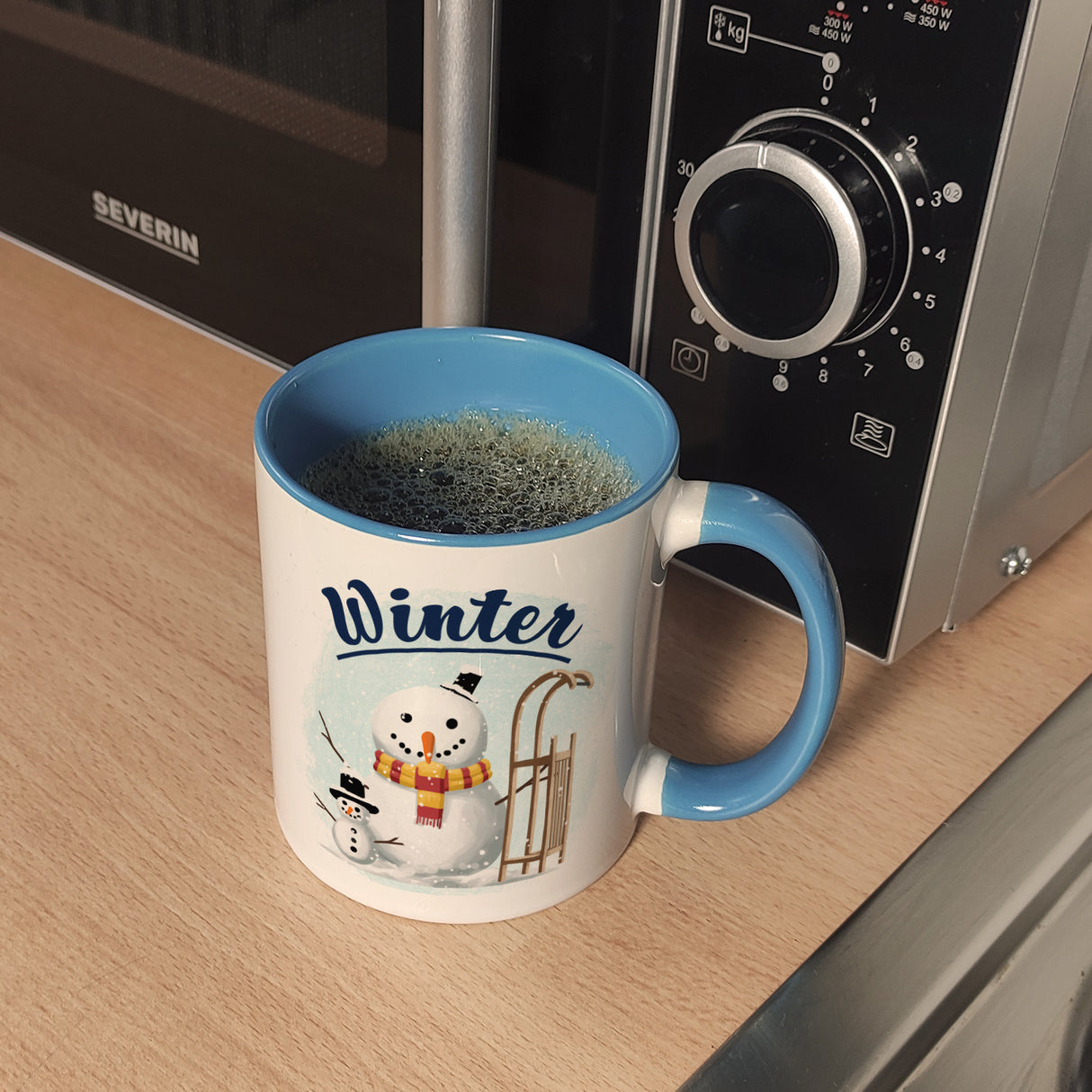 Winter Schneemann Kaffeebecher