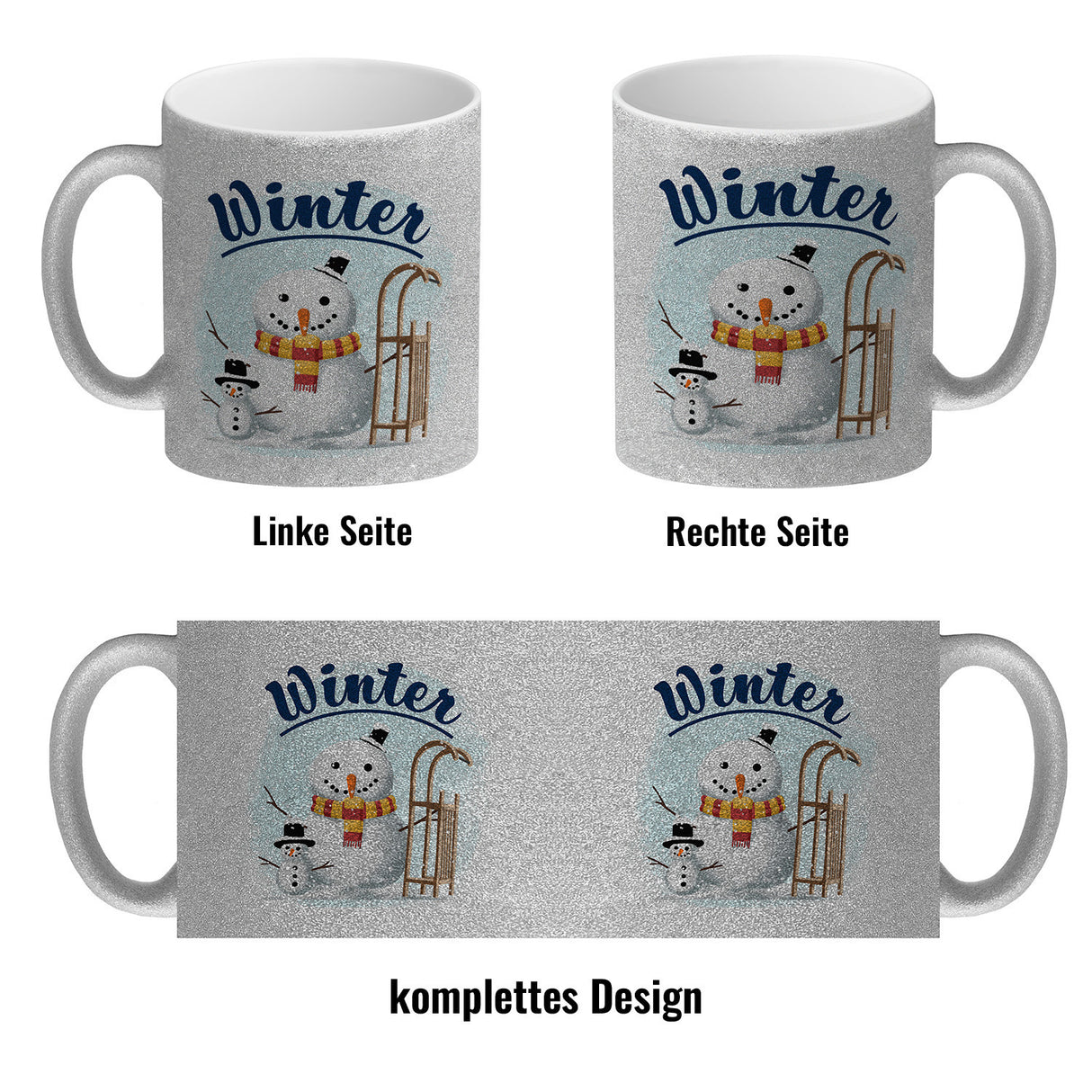 Winter Schneemann Kaffeebecher