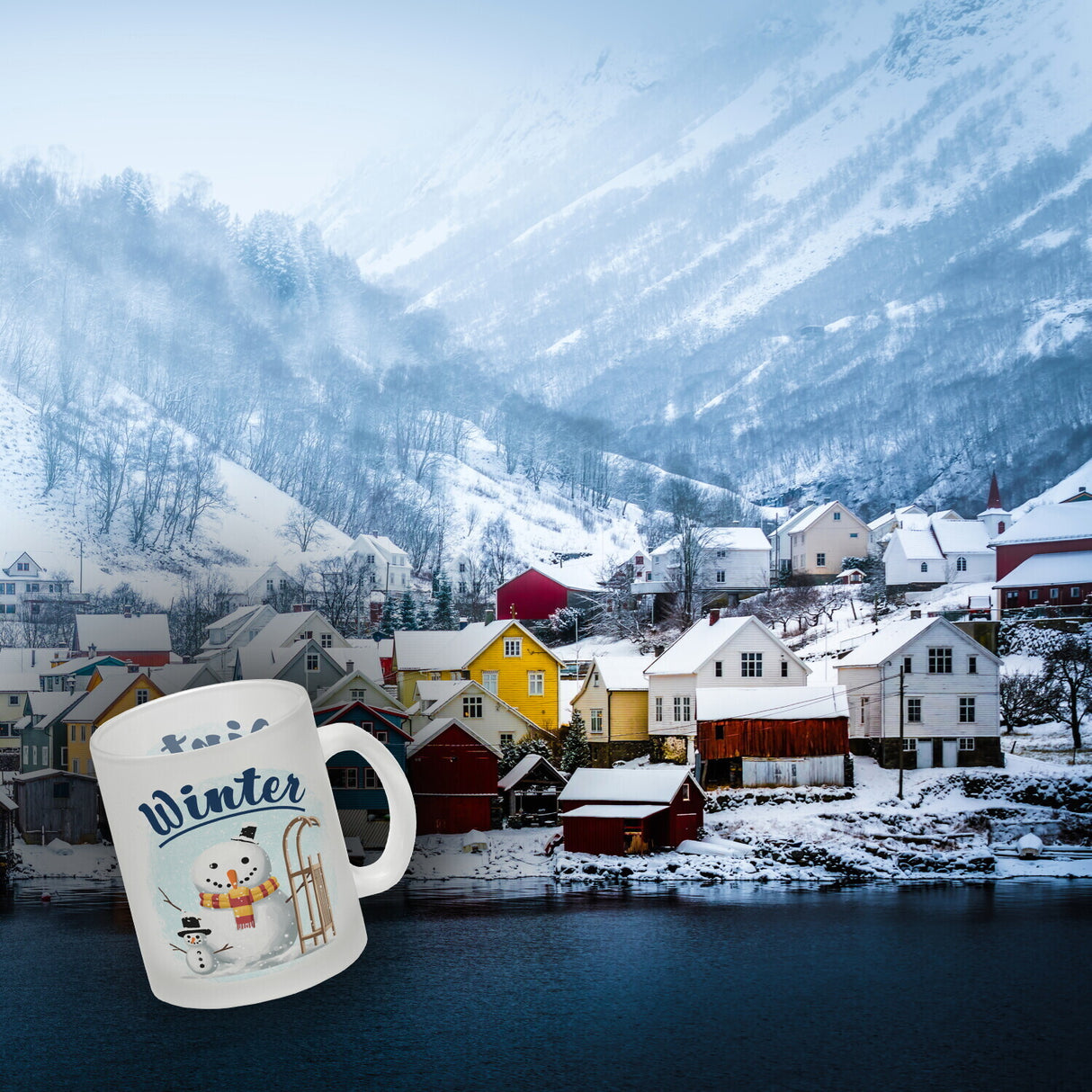 Winter Schneemann Kaffeebecher